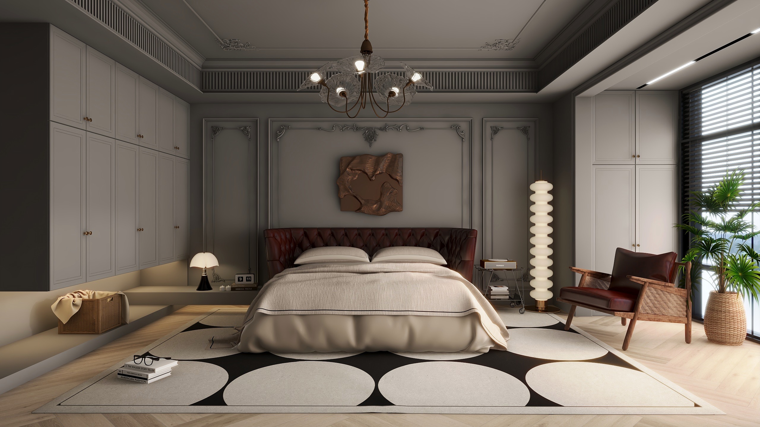 雾见山-暗黑风卧室装修效果图