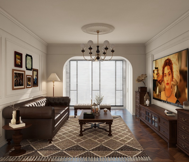 Elegant Vintage Living Room with Modern Twist