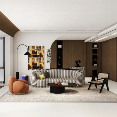 Art Deco Living Room with Modern Twist