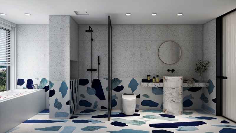 Modern Minimalist Coastal Bathroom Design