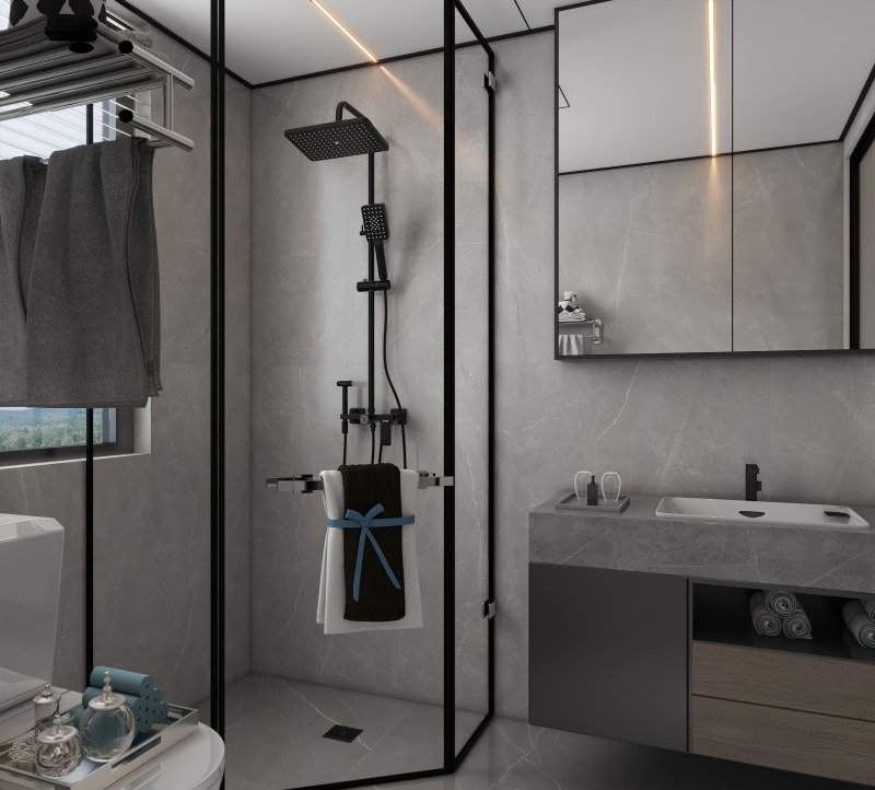 Modern Minimalist Gray Bathroom Ideas