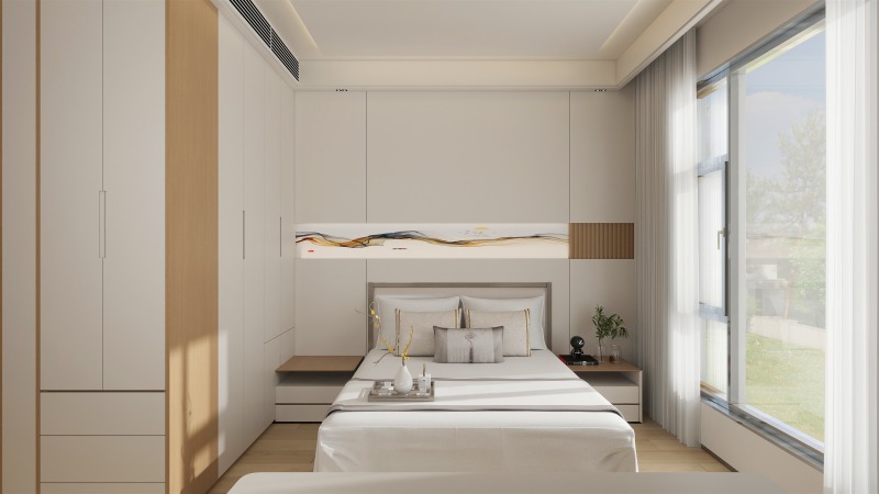 Modern Minimalist Bedroom with Gray Tones