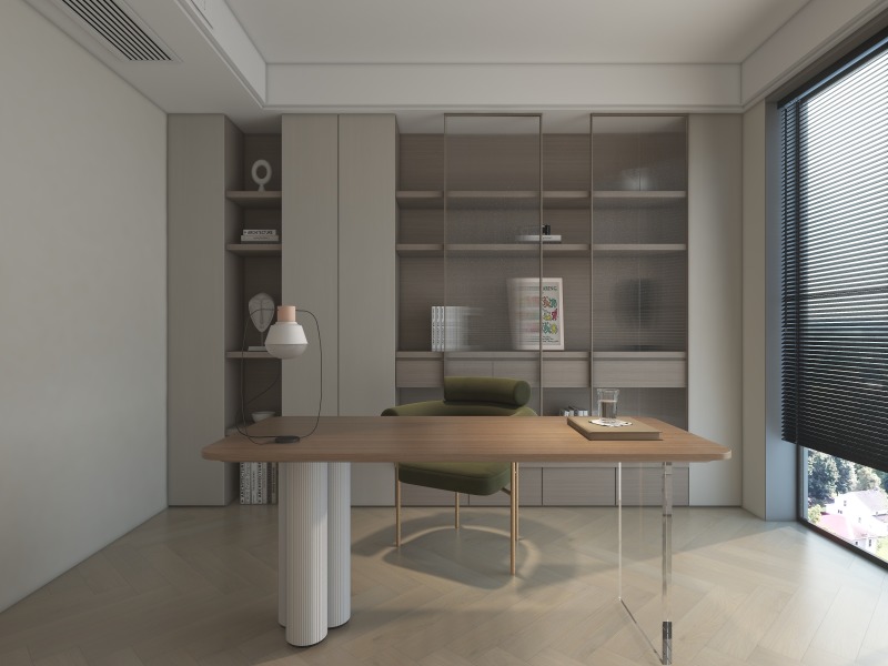 Modern Minimalist Home Office with Study Vibes
