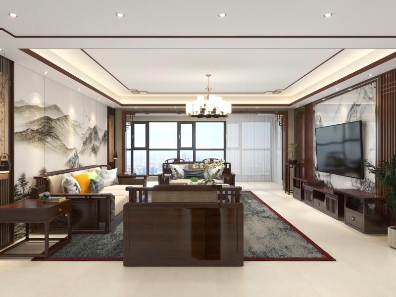 Elegant Chinese-Modern Living Room