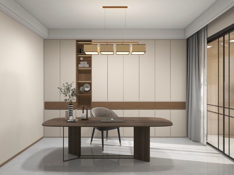 Contemporary Earth-Toned Home Office