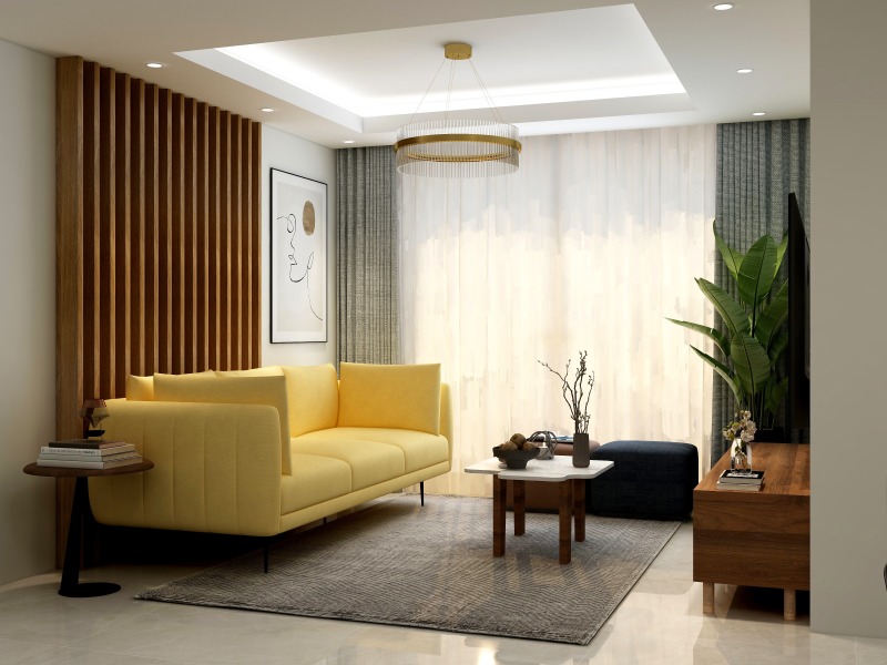 Minimalist Yellow Living Room Ideas