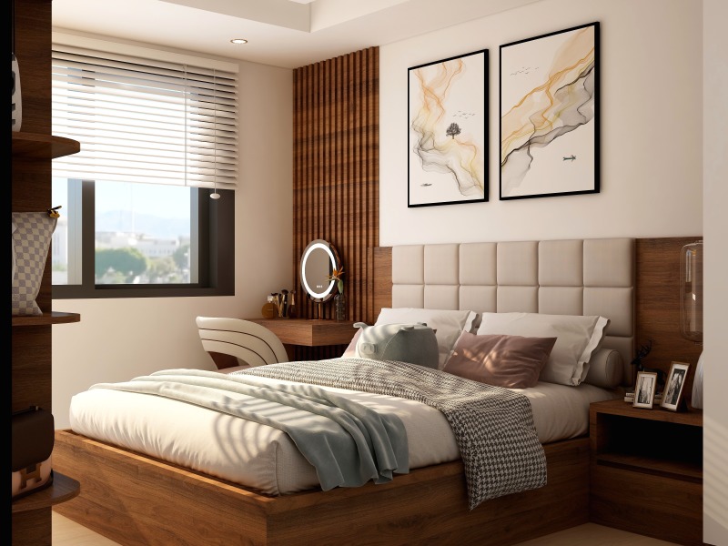Minimalist Wood Tone Bedroom Design Ideas