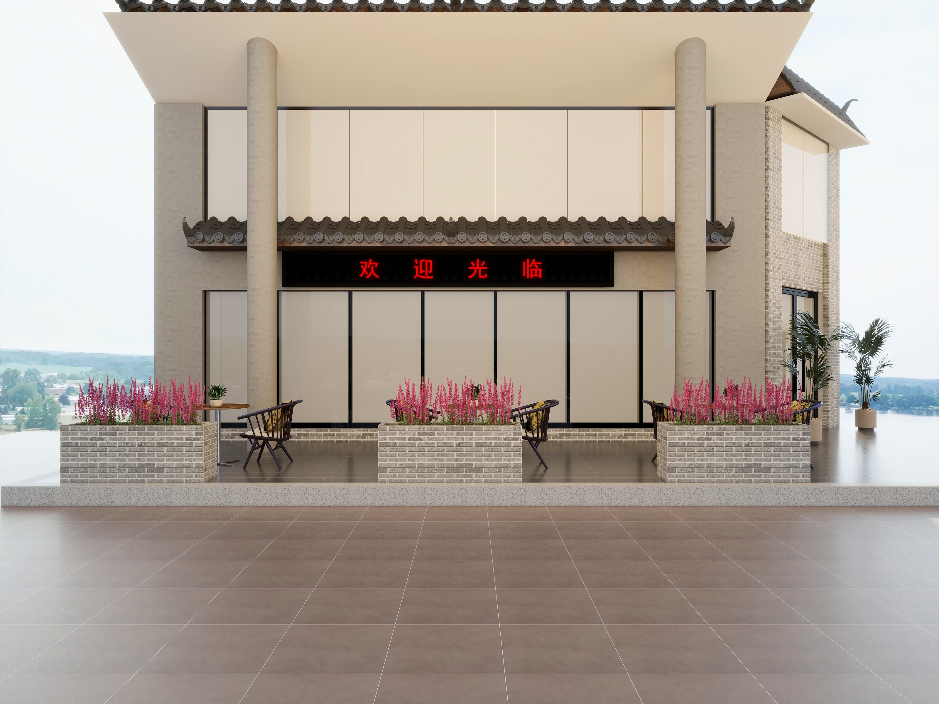 王世华-餐厅外景-装修设计方案