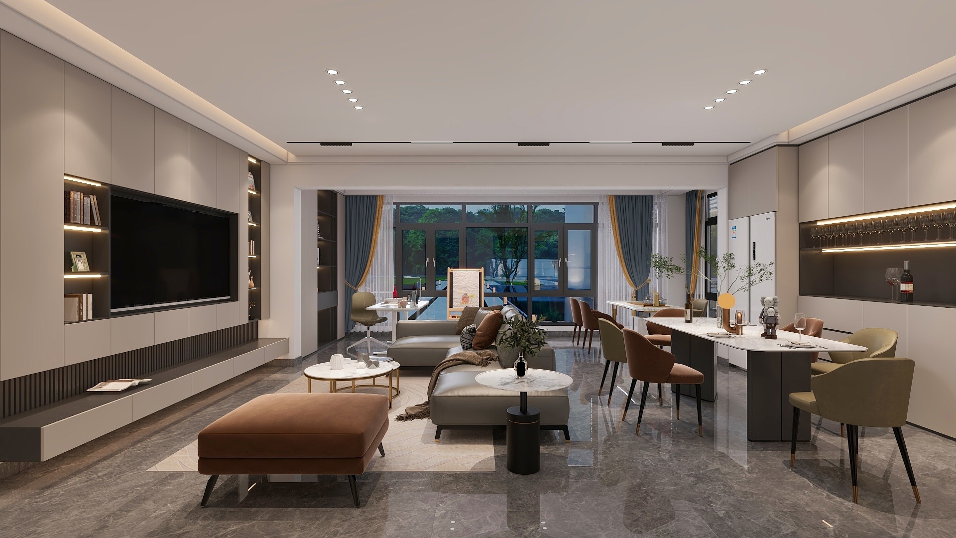 驰中装饰许工-春天花园148M²装修效果图