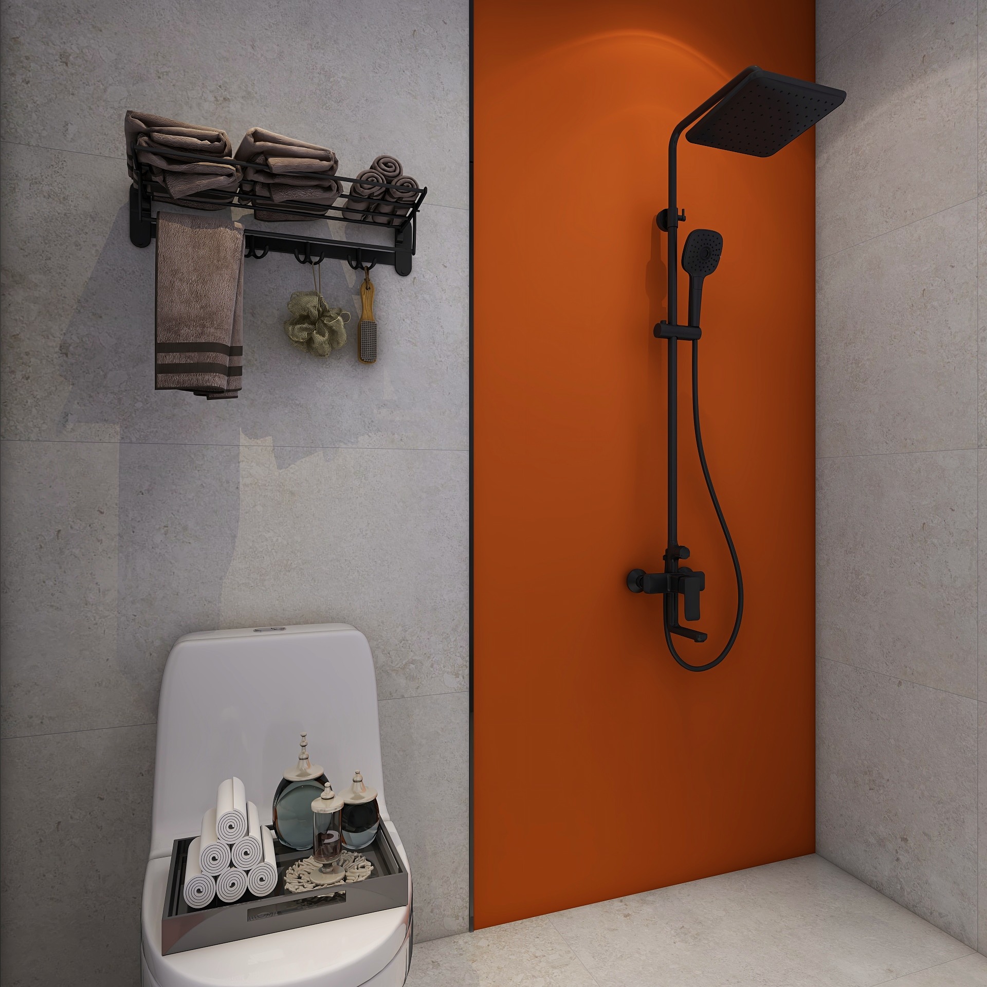 A设计宇泽A-舒馨雅致一层卫生间装修效果图第1张