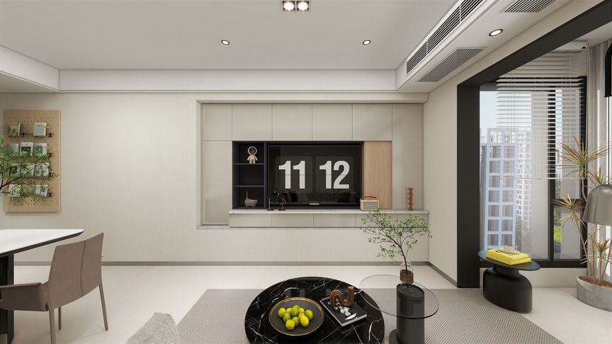 广州全屋定制设计师朱兴-保利水木芳华67㎡装修效果图