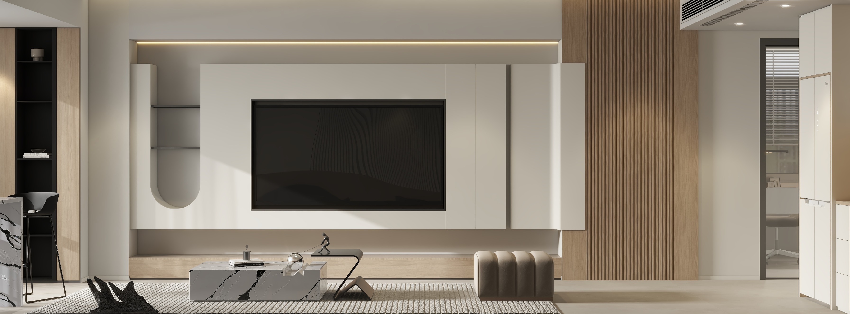 设计师珂源-兴华家园原木145㎡3室装修效果图