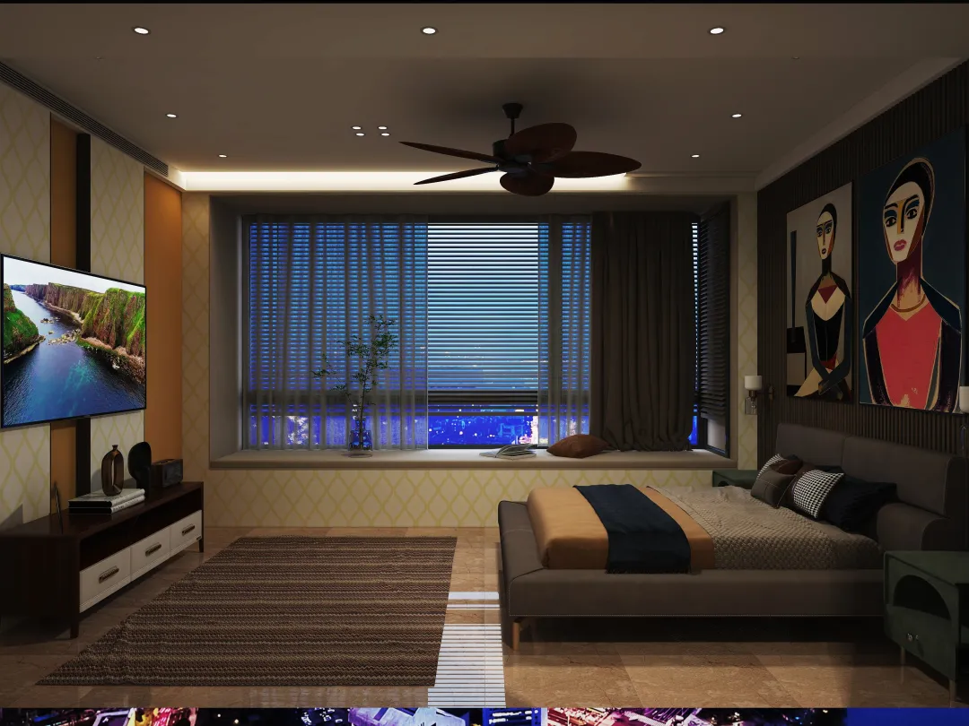 Design by Sam的装修设计方案:Modern Bedrom