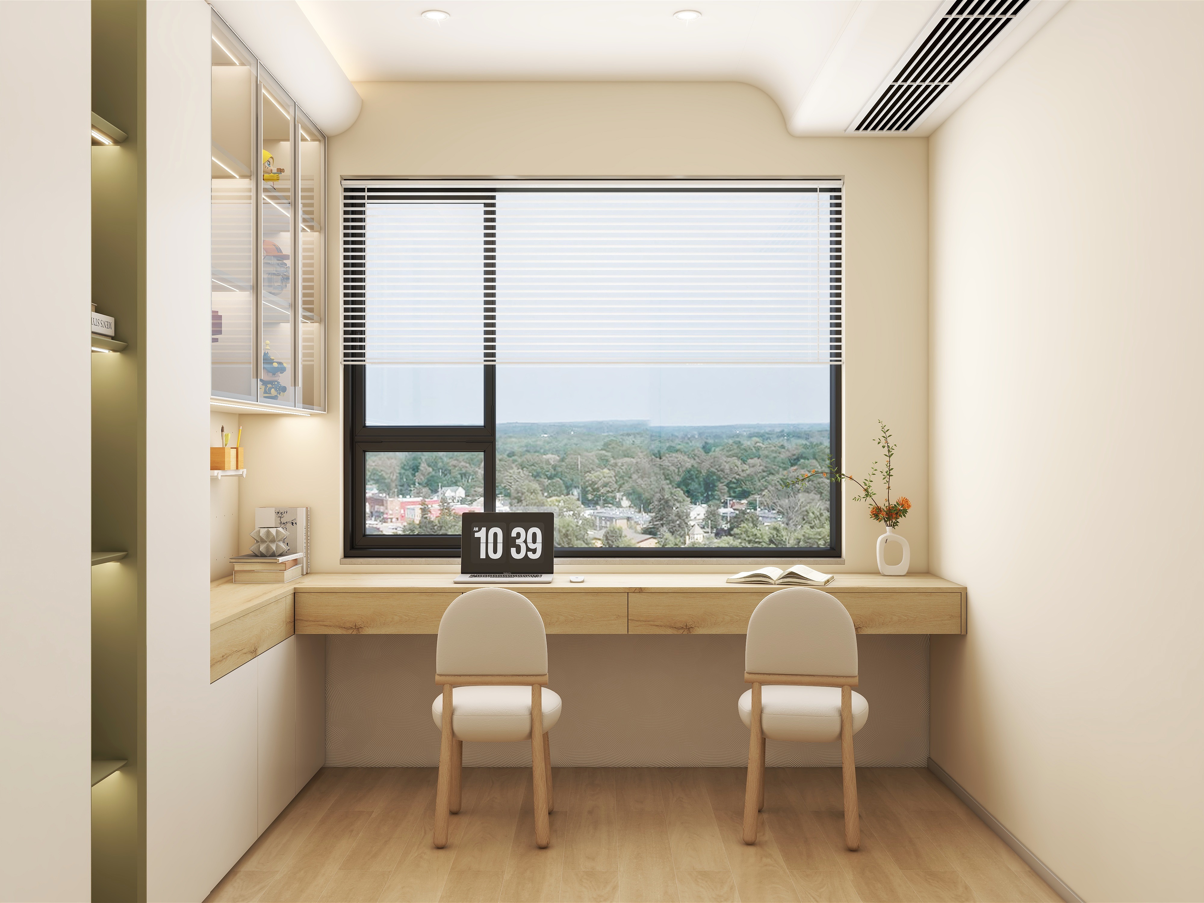 点点设计.-98㎡-奶油三居装修效果图