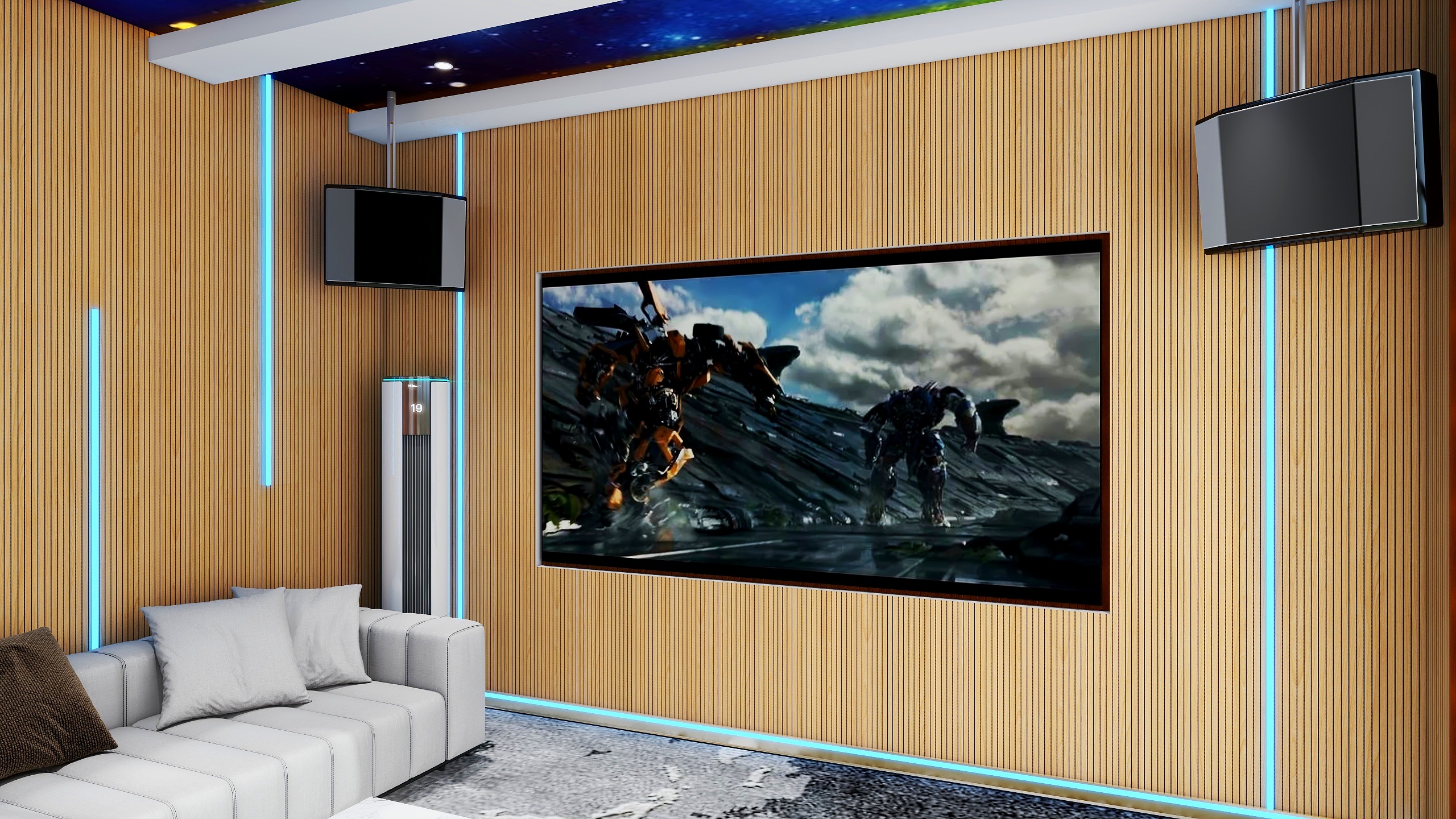 淄博玖伍装饰-碧桂园影音室-装修设计方案