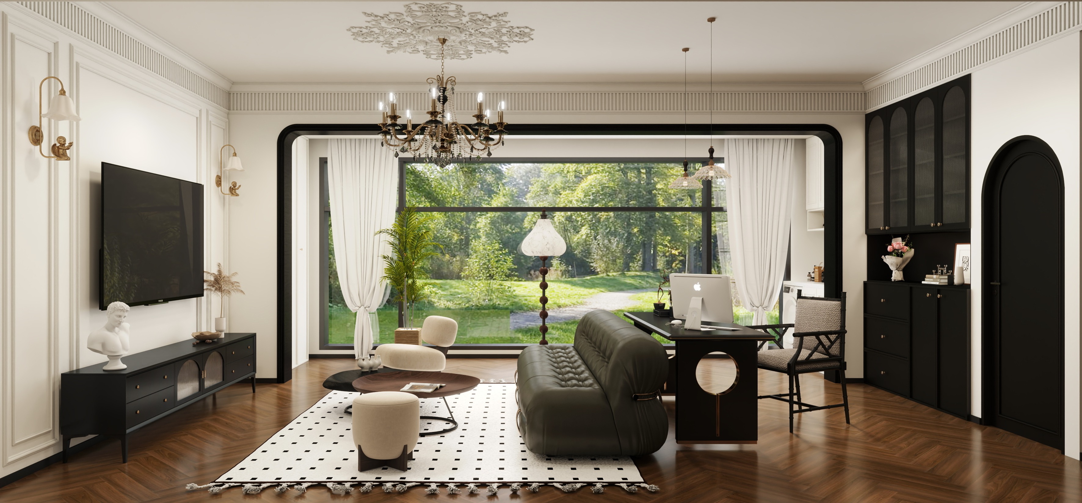 迷糊设计33-葡萄公主法式黑白-装修设计方案