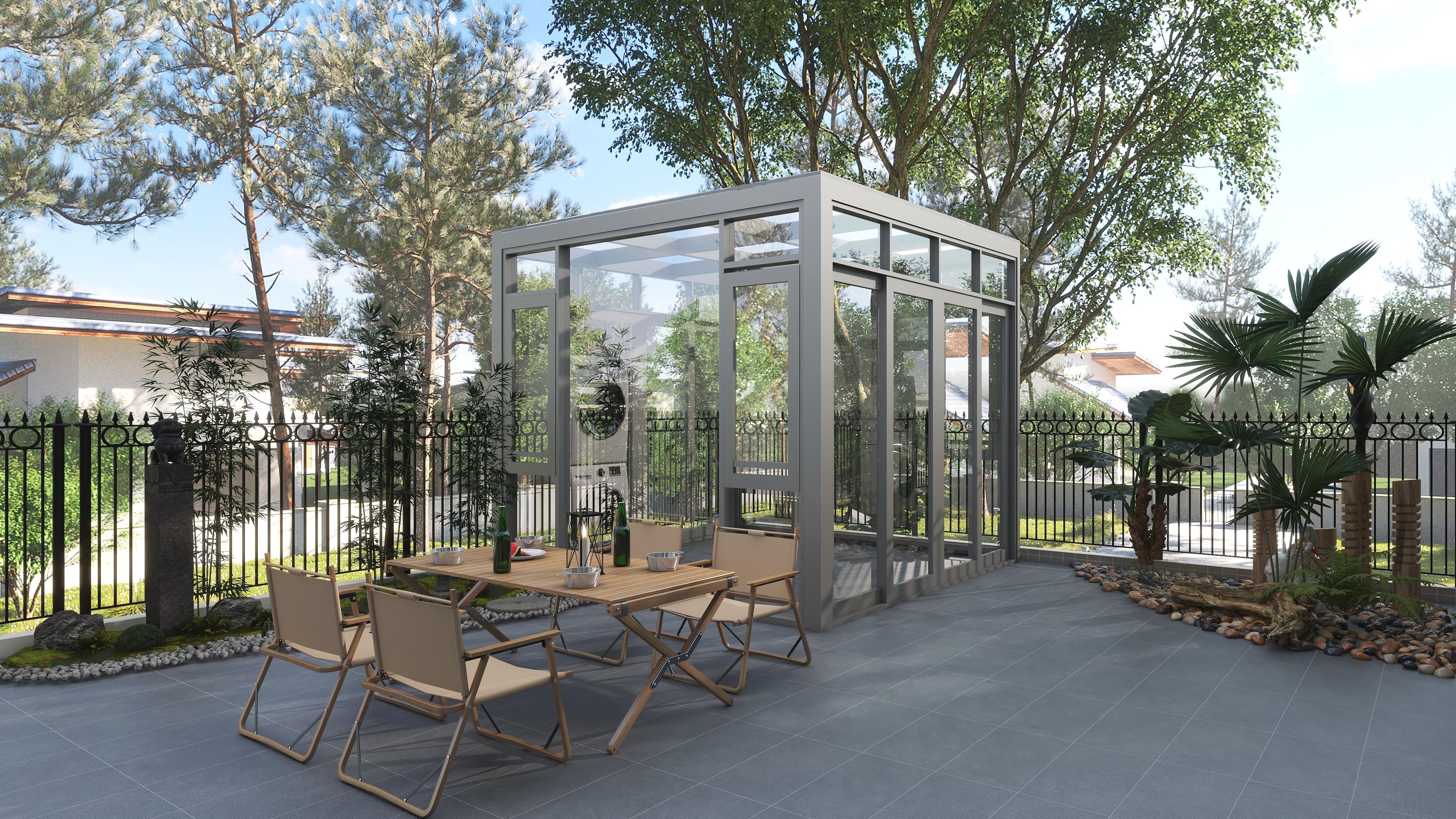 百艺空间装饰-179平方新中式风格装修效果图