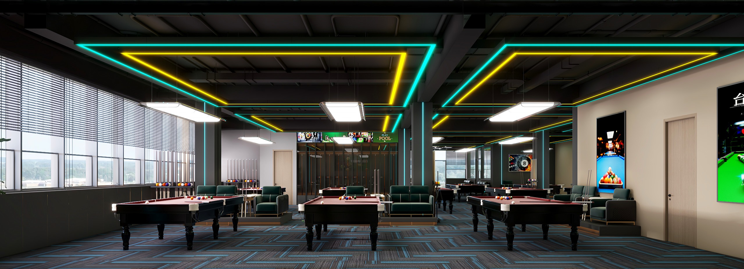 设计改变生活001-台球厅棋牌室-装修设计方案