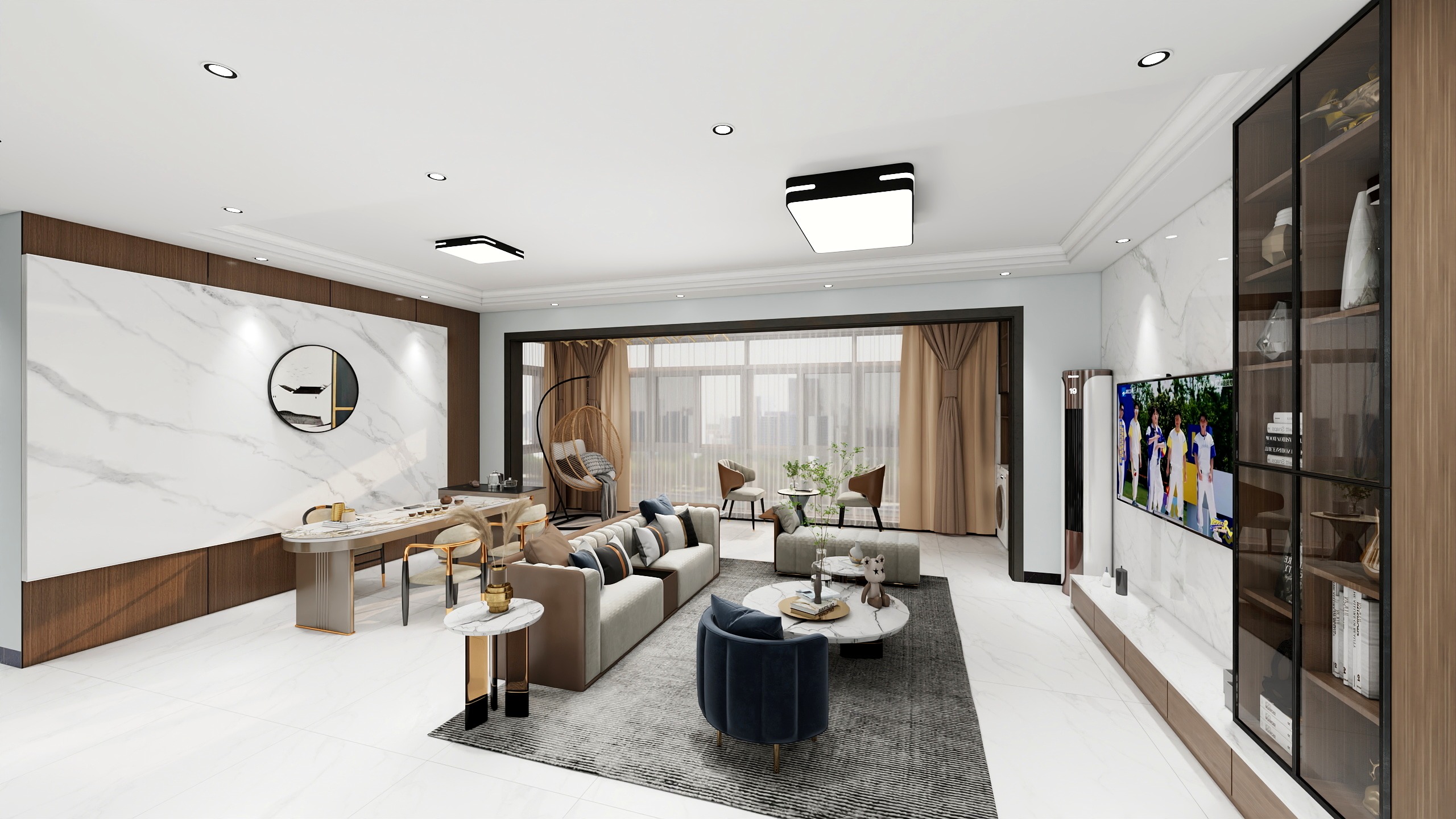 海南伊丽莎建筑装饰工程有限公司-龙岩城芯140㎡4室-装修设计方案