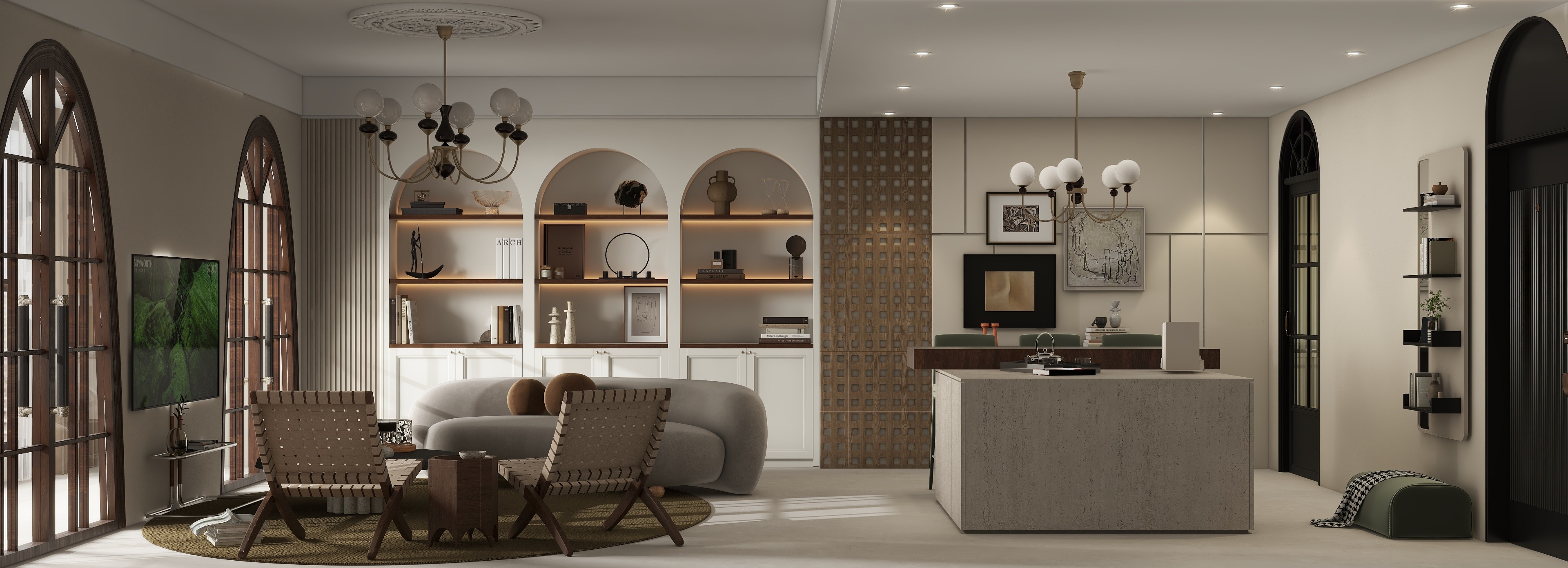 设计师珂源-万科云城侘寂153㎡4室装修效果图