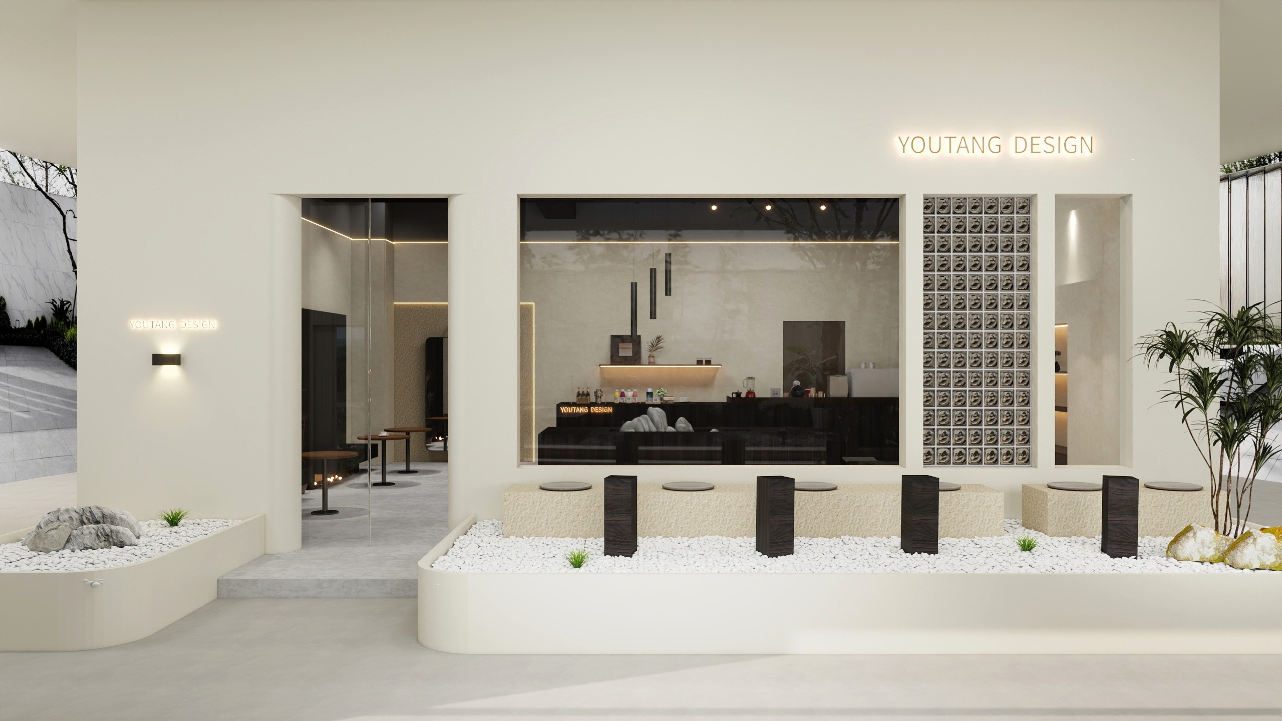 有糖设计工作室-复古咖啡店装修效果图