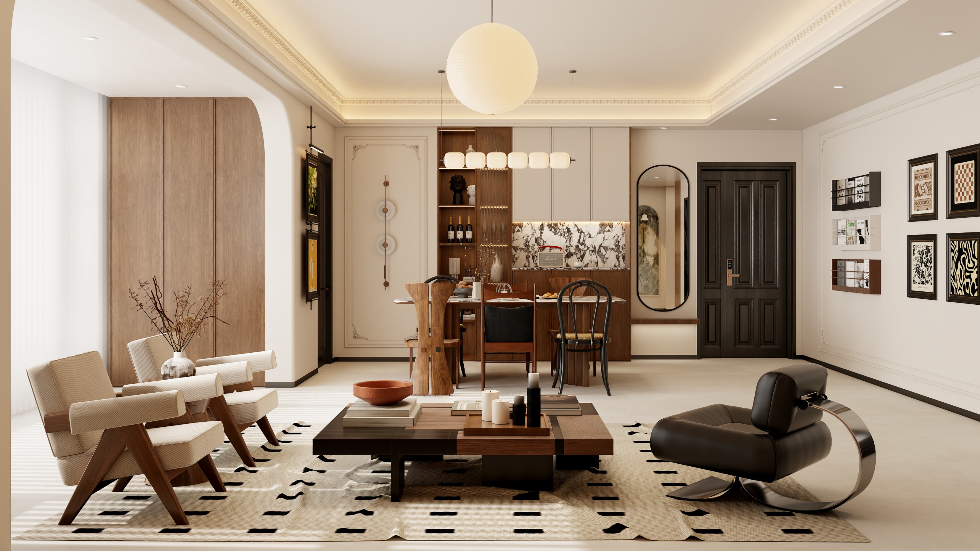 书涵|Harder-【时光印记】153m²法式中古风装修效果图