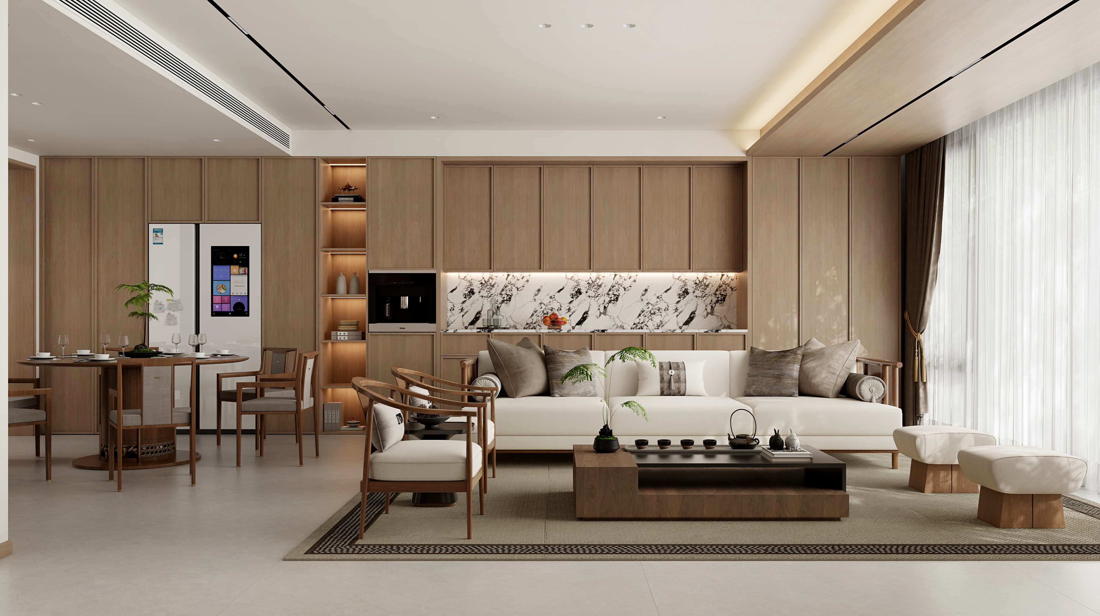 宿迁丨兰天-梨园湾-禅意新中式-装修设计方案