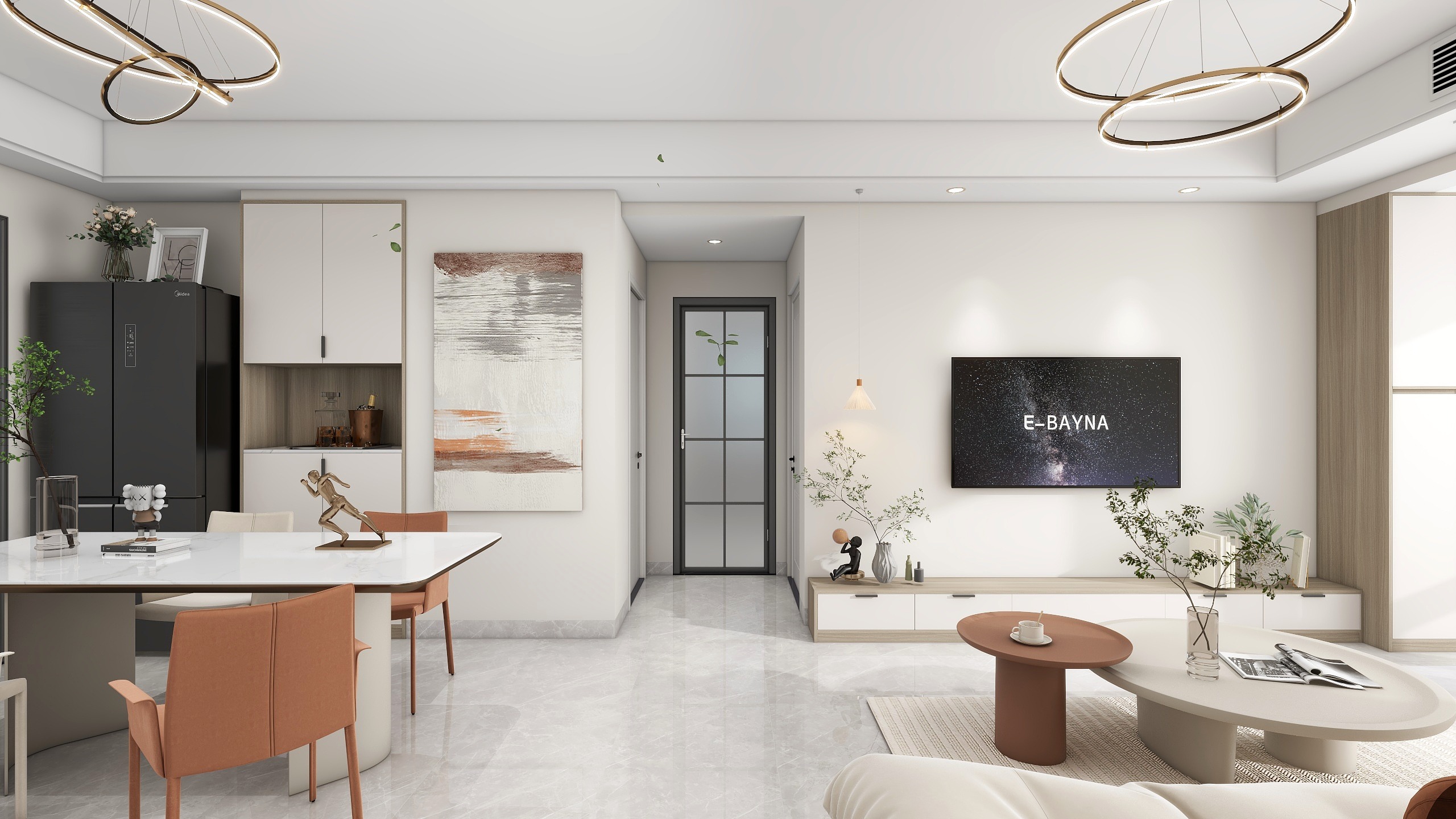 Designer丶李-合景家园 71㎡2室原木奶油装修效果图