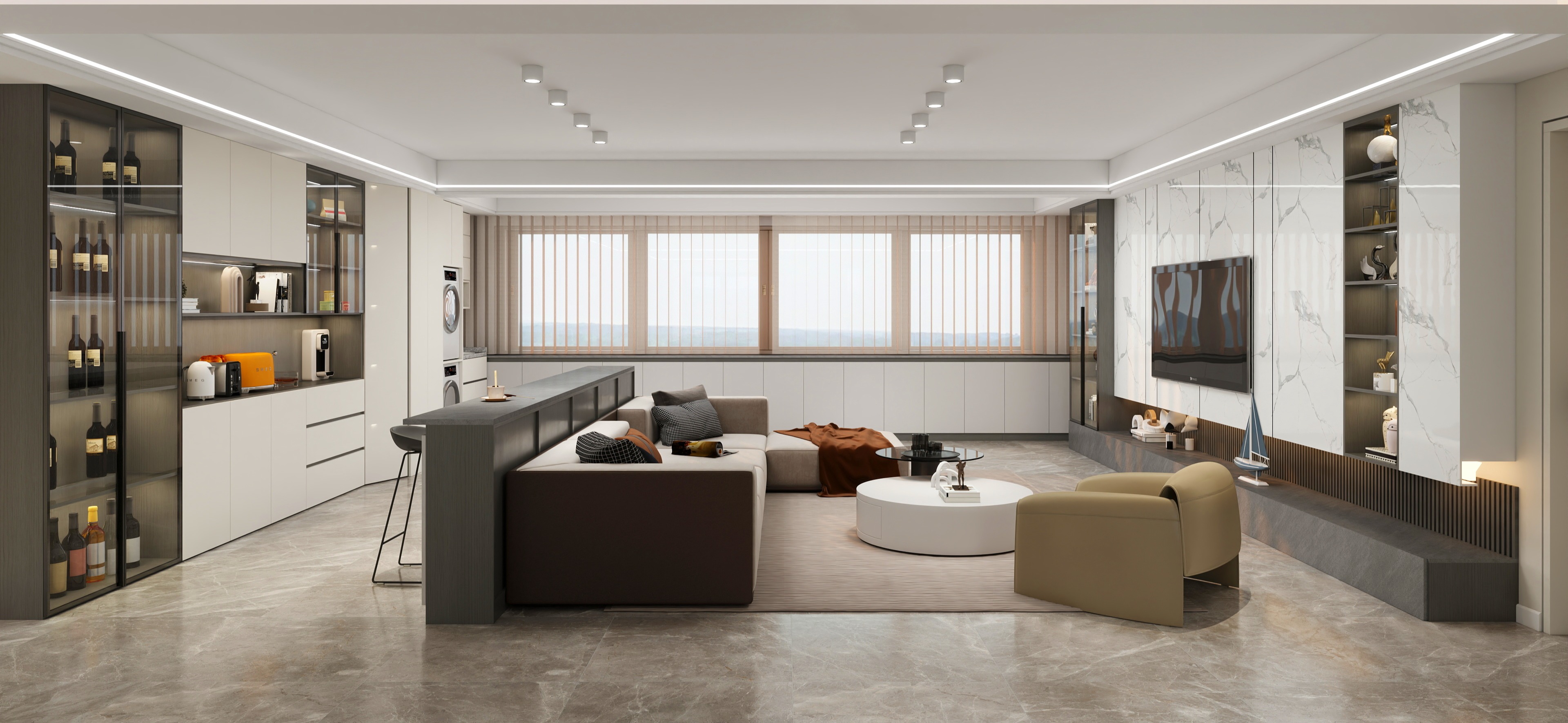 郑英-海天公馆29号楼现代风格160平方【三室】-装修设计方案