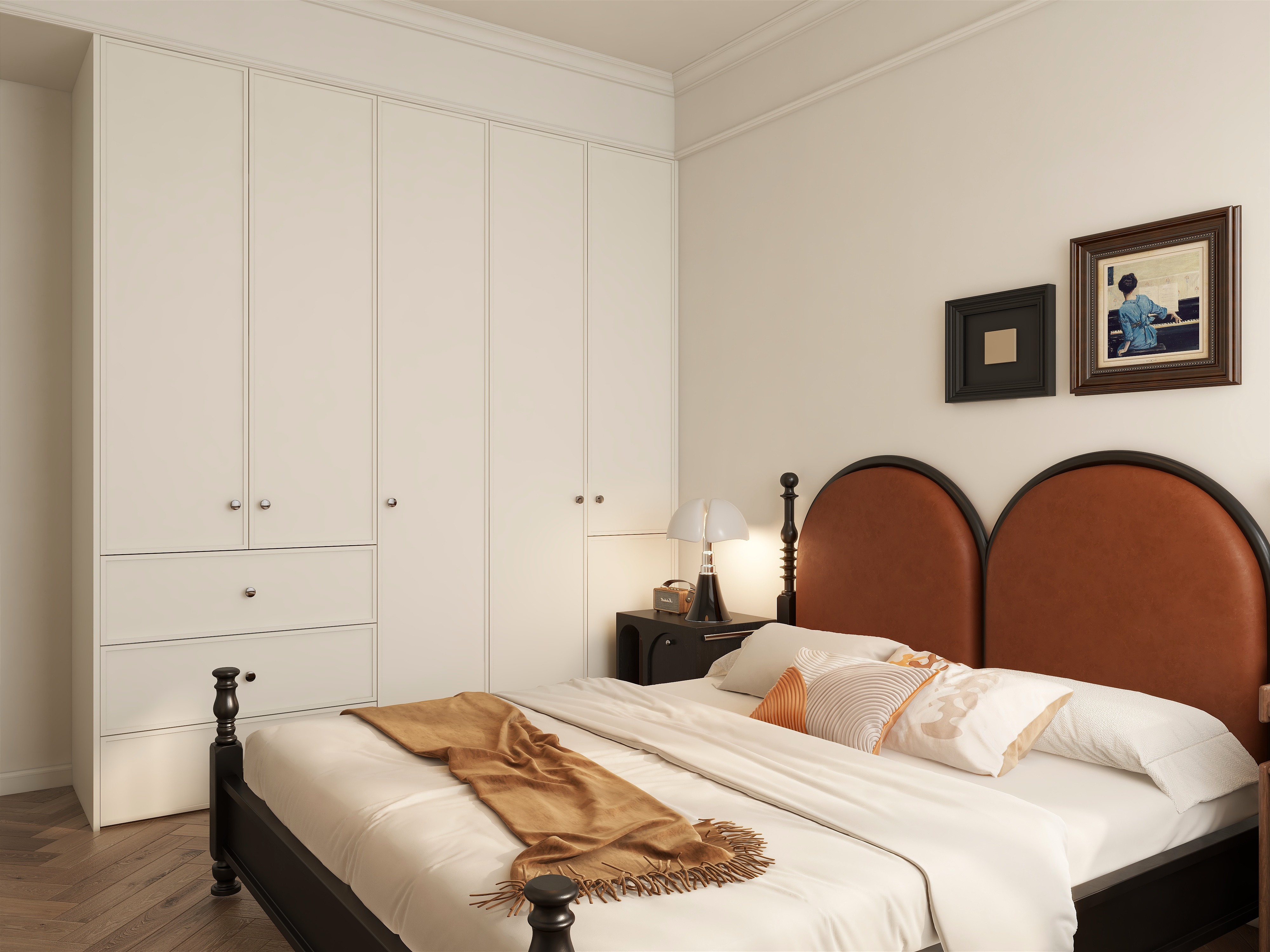 兿創-旧改轻复古三室装修效果图