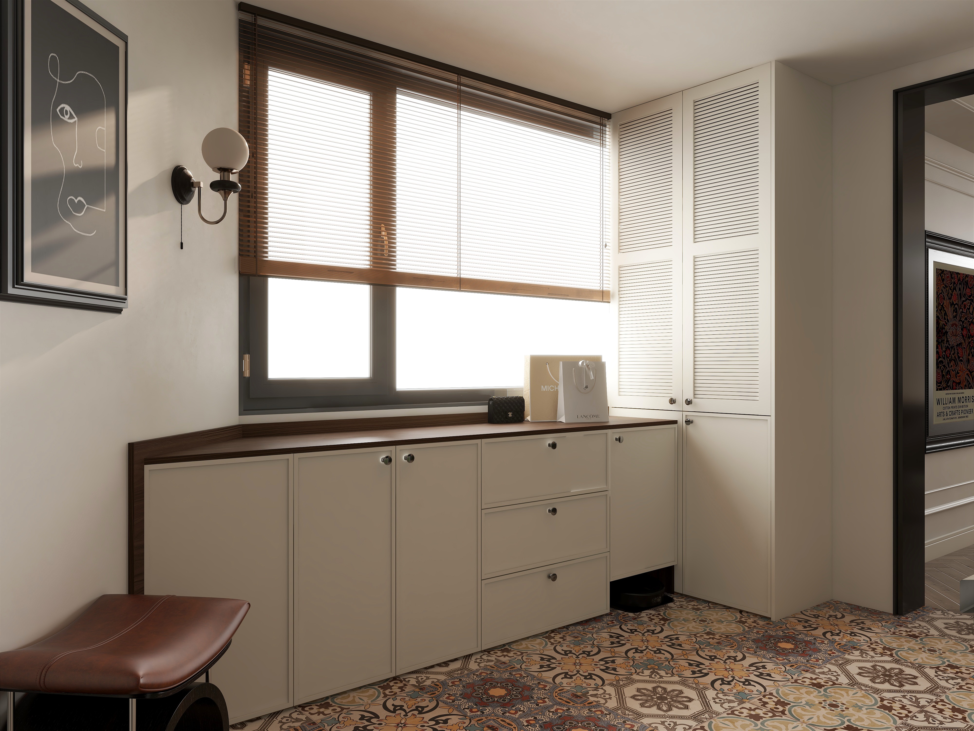 兿創-旧改轻复古三室装修效果图