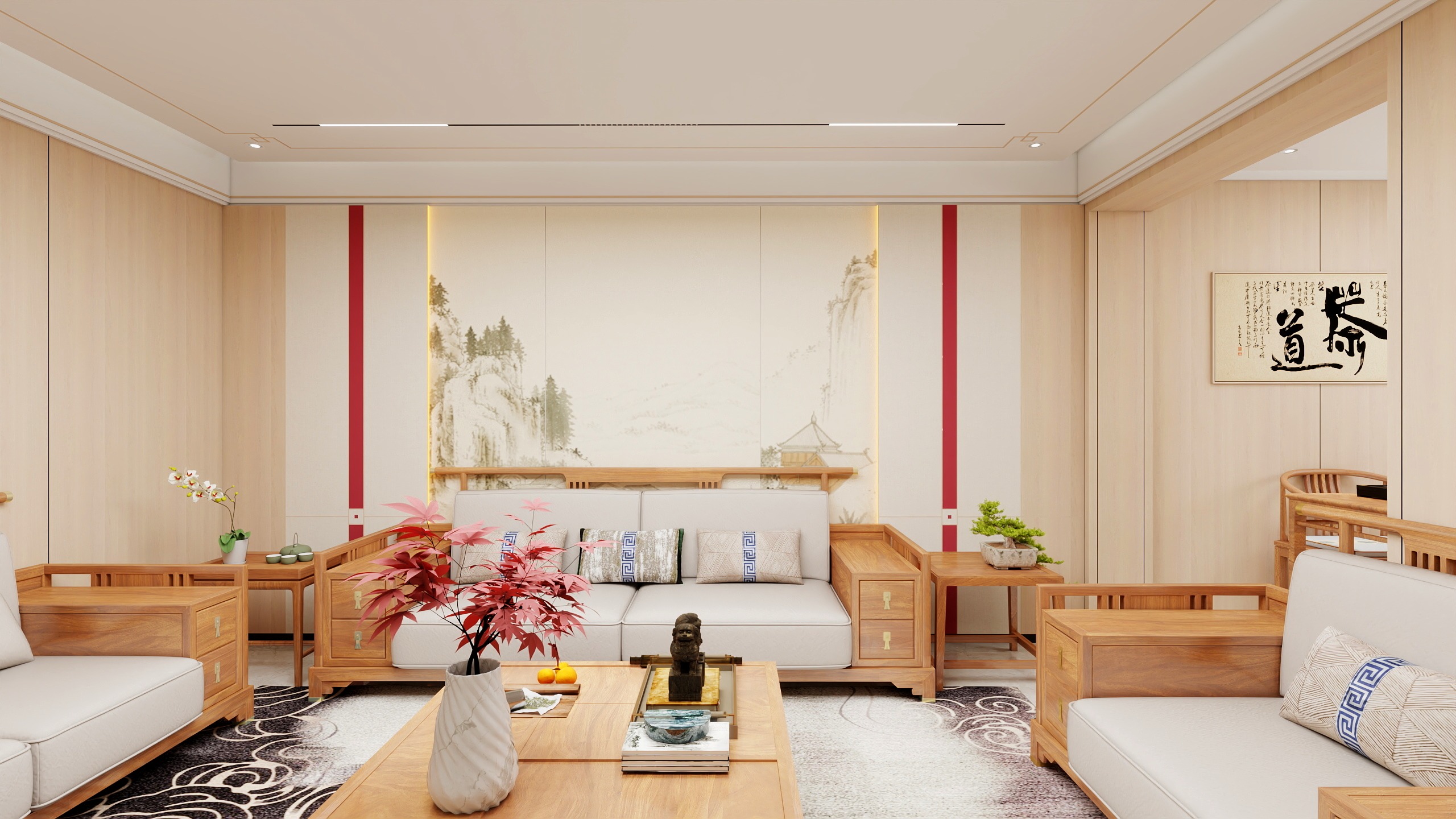 Designer@青葙子-禅意新中式装修效果图