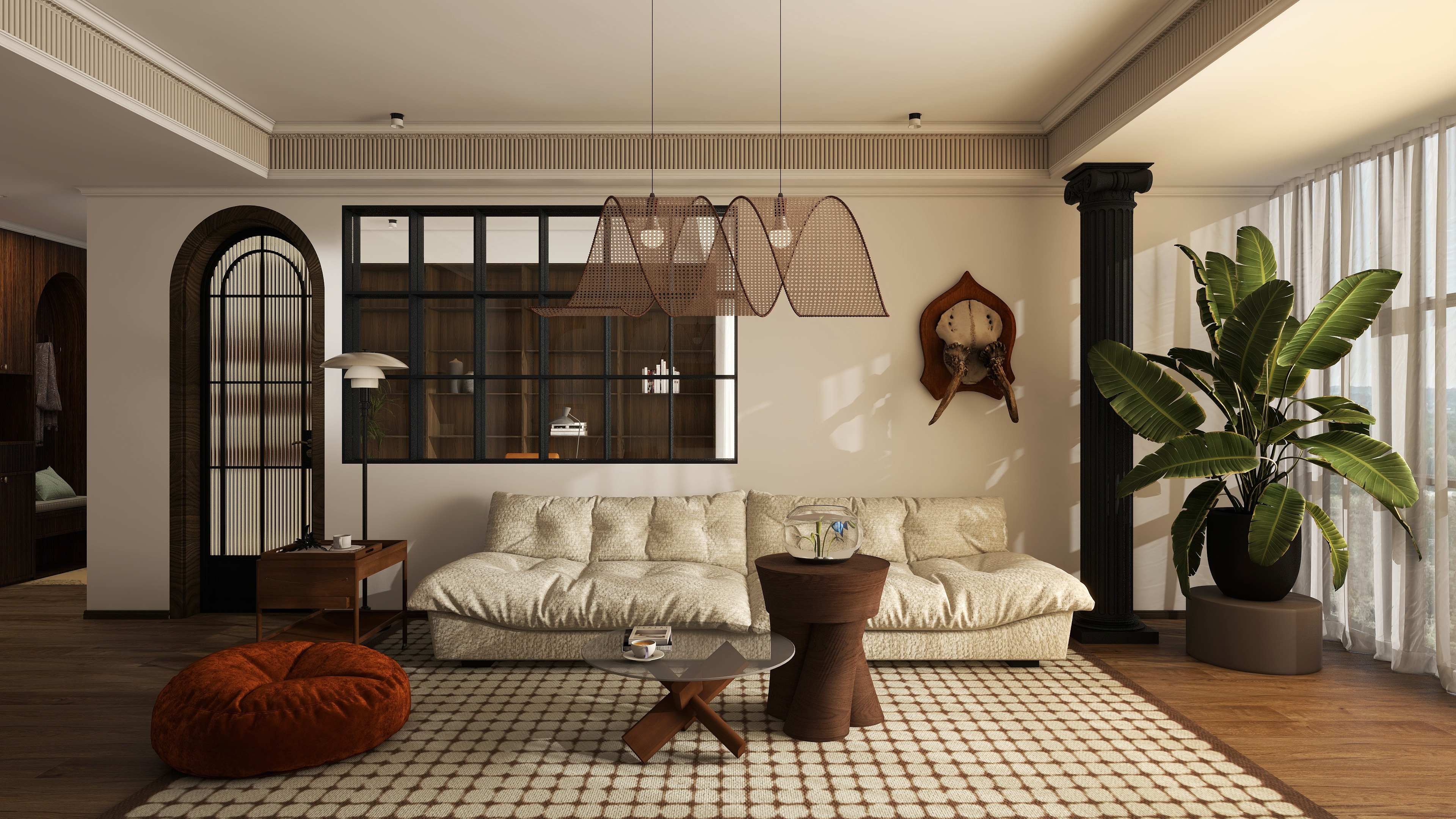 海宁mQJJ-酒城中心121㎡4室装修效果图