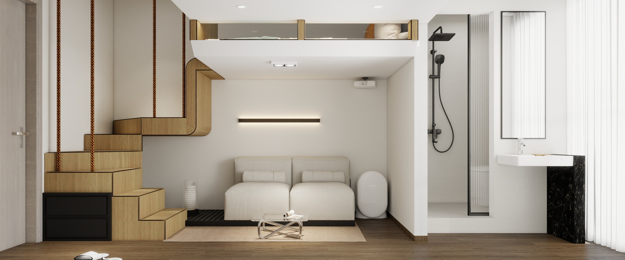 HK933-11平青旅小套间装修效果图