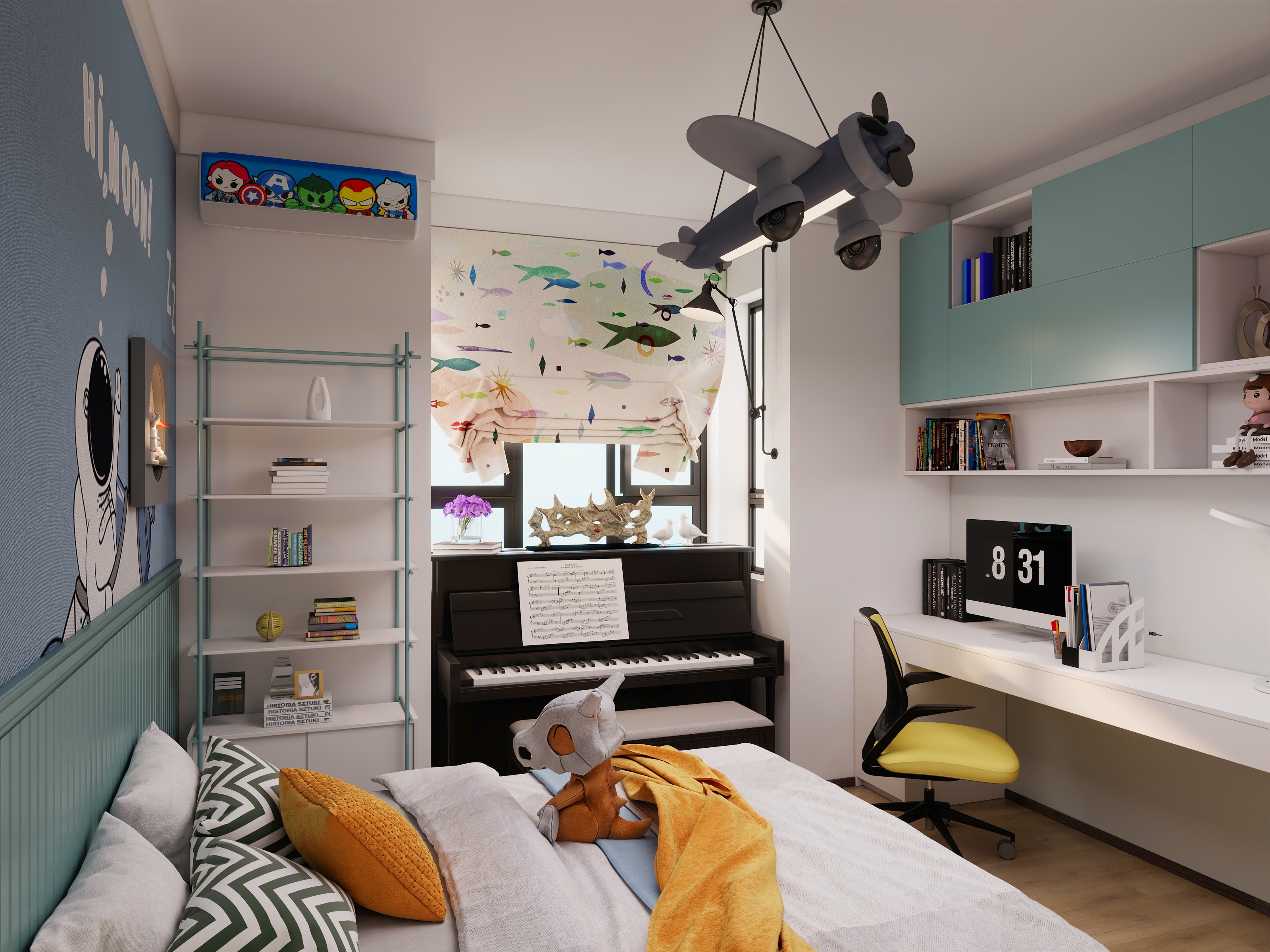 北京天时名匠装饰-巧克力城混搭81㎡2室装修效果图