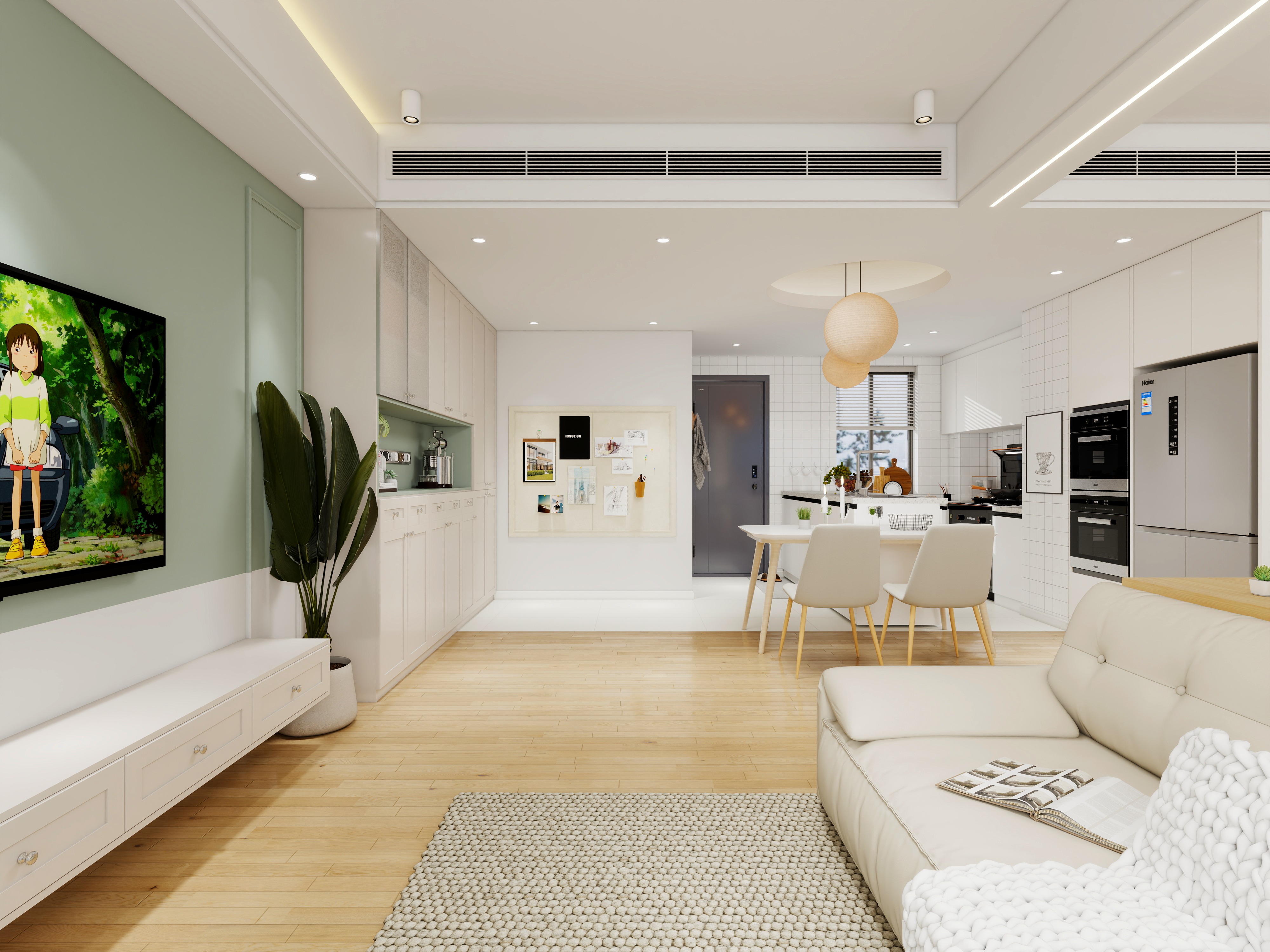 设计阿敏-海德公园81㎡1室装修效果图