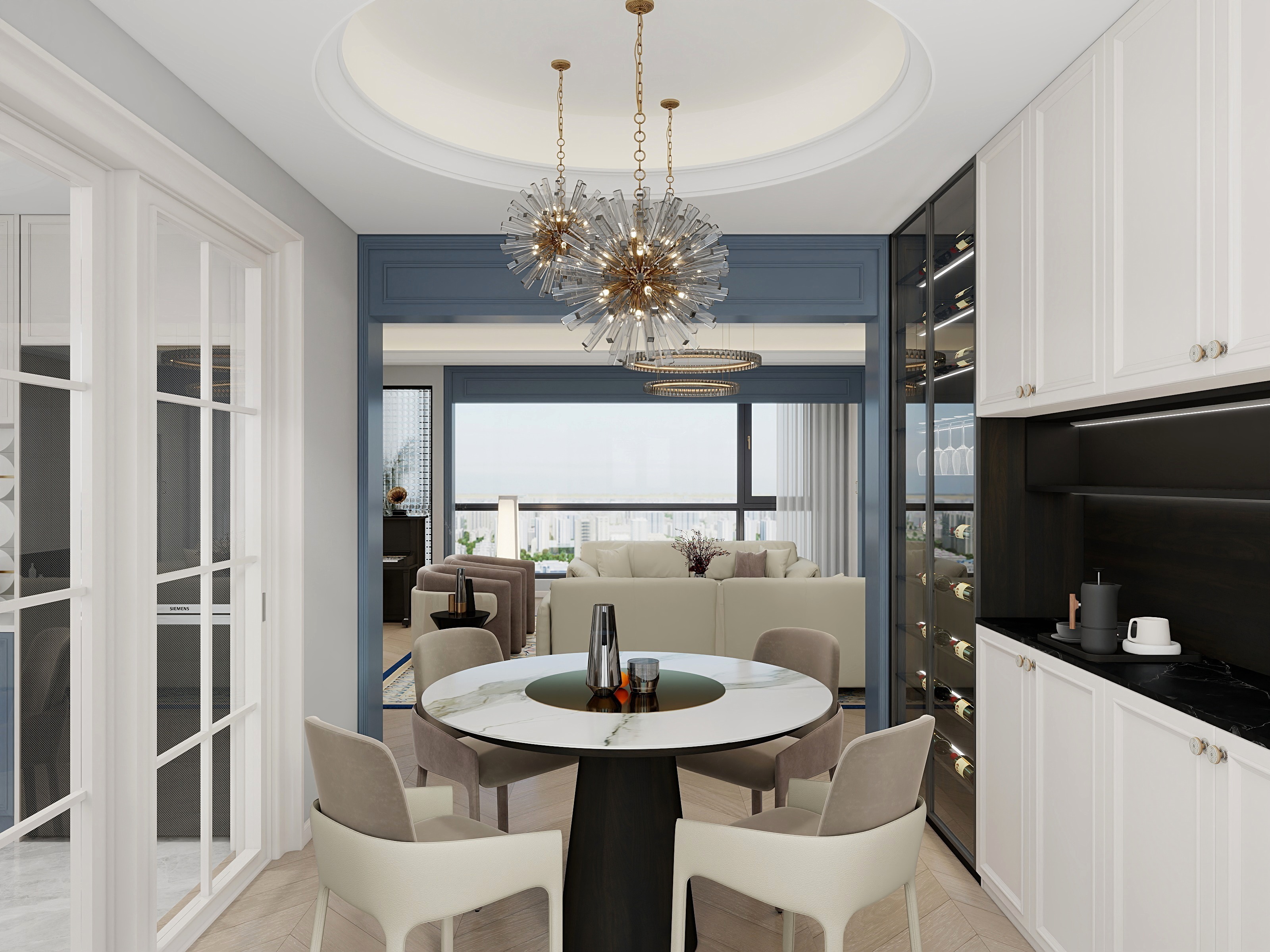 Feng@Li-124平三室-美式装修效果图