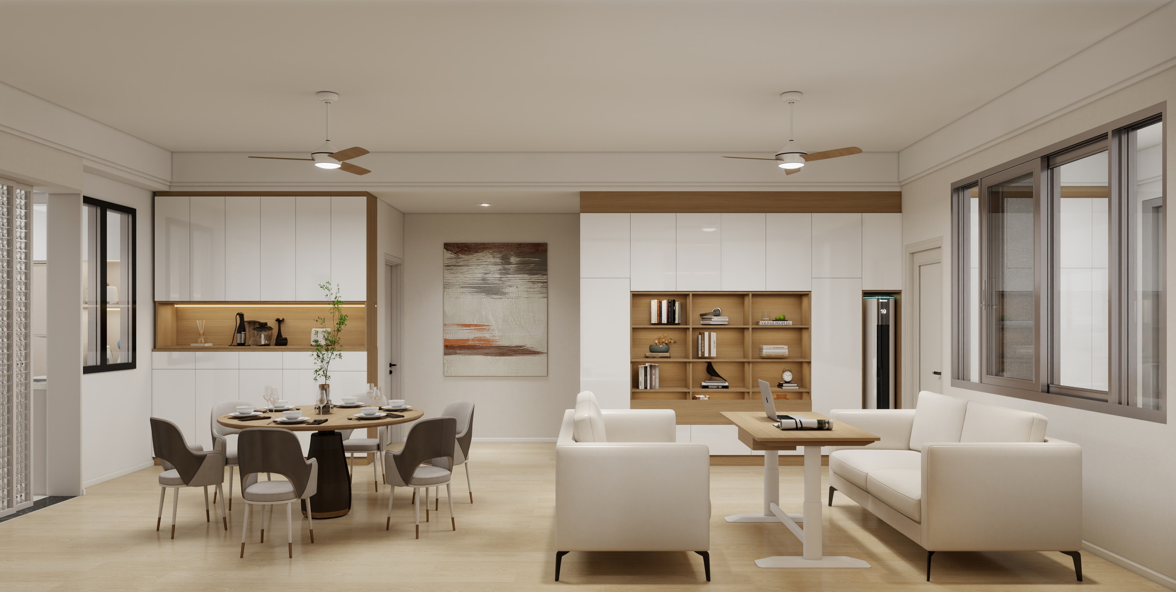 圆梦设计-原木136㎡4室装修效果图