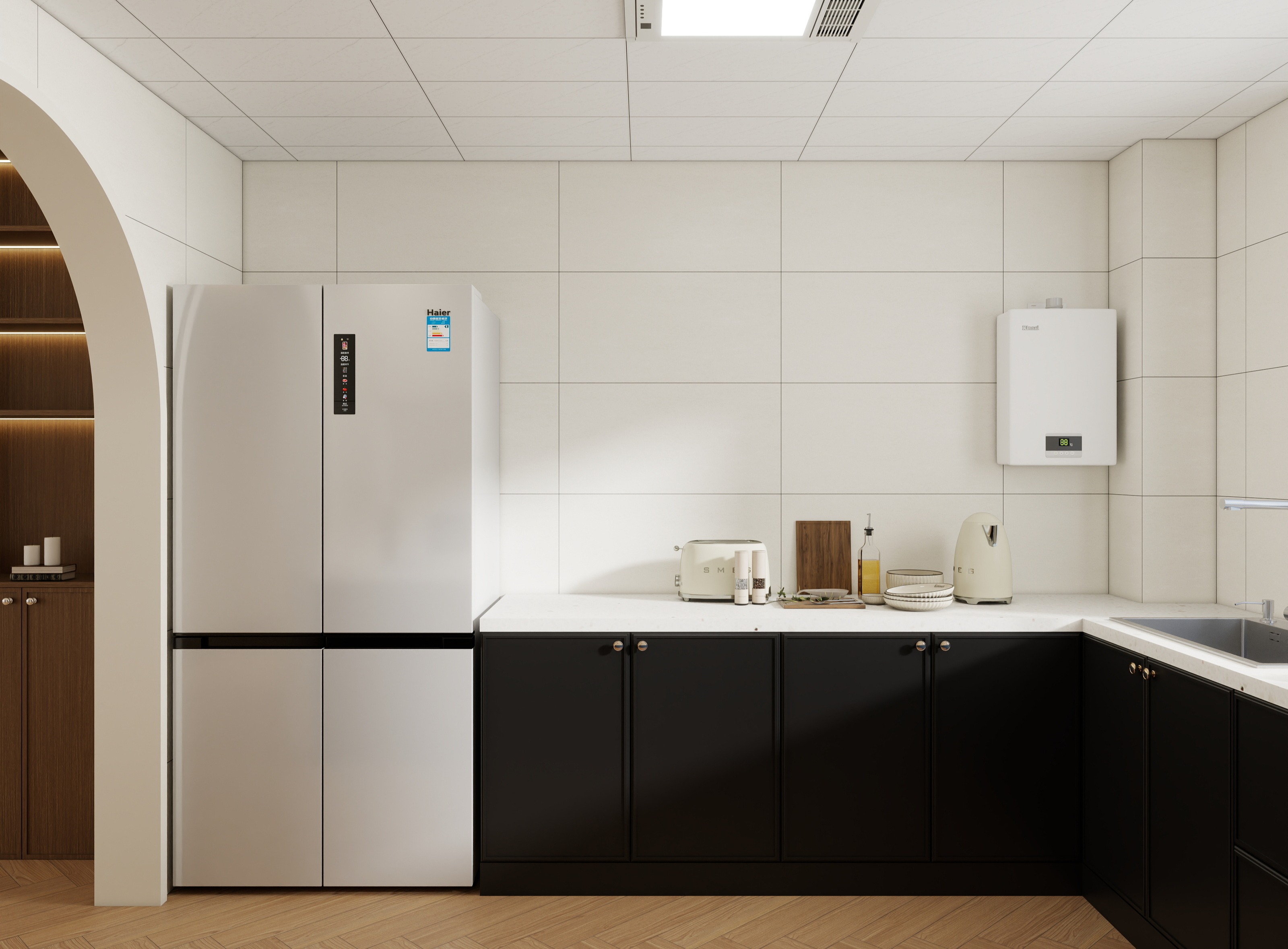 李青越-135平方中古风四居室装修效果图