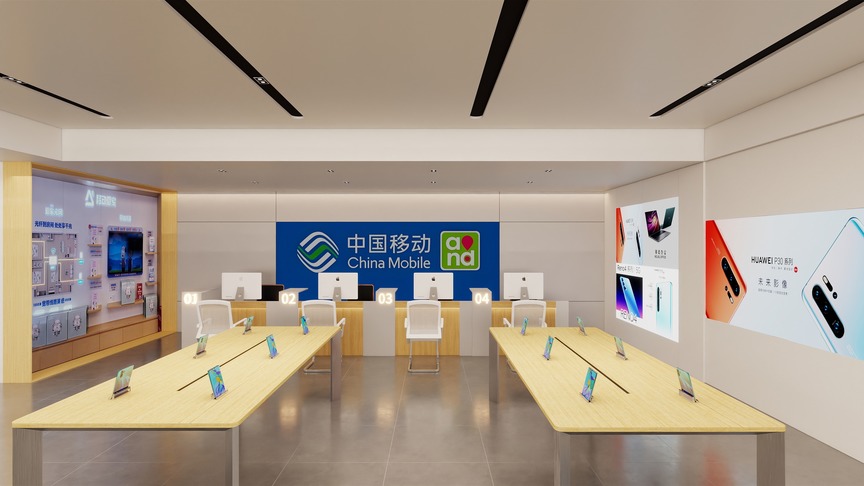 KW廖设计-中国移动门店装修效果图